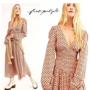 free people indigo child midi dress large